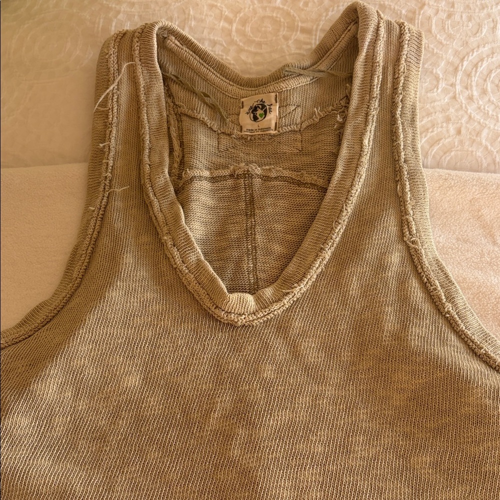 We the Free Washed lTank Top in Sandy Beige
